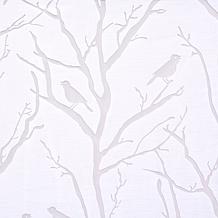 Madison Park Averil Sheer Bird Panel Curtain-White-50x84"