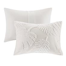 Madison Park Bahari 3-Pc Chenille Palm ComforterSet White King/CalKing