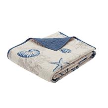 Madison Park Bayside Oversized Quilted Blue Throw - 60" x 70"