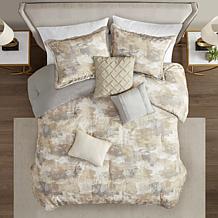 Madison Park Beacon 7 Piece Textured Cotton Blend Comforter Set Queen