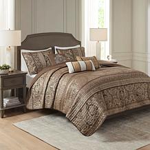Madison Park Bellagio 6pc Coverlet Set/Full/Queen/Brown
