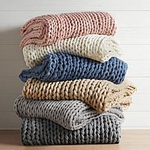 Madison Park Chunky Double Knit Handmade Throw 50"W x 60"L