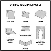 Madison Park Essentials Joella 24-Piece Room In A Bag, Taupe - Queen