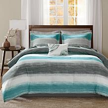Madison Park Essentials Saben Comforter & Cotton Sheet Set, Aqua-Queen
