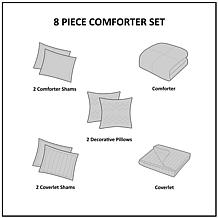 Madison Park Heritage 8pc Comforter/Coverlet Collection- King/Cal King