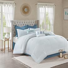 Madison Park Isla 8-Piece Reversible Comforter Set, Blue - Queen