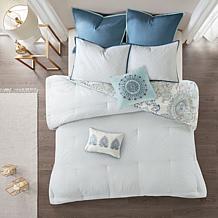 Madison Park Isla 8-Piece Reversible Comforter Set, Blue - Cal King
