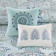 Madison Park Isla 8-Piece Reversible Comforter Set, Blue - Cal King