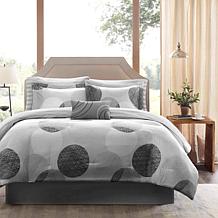 Madison Park Knowles 9pc Bedding Set - Cal King/Gray