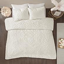 Madison Park Laetitia 3-pc Tufted Medallion Duvet Cover Set - K/Cal K
