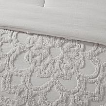 Madison Park Laetitia Tuft Chenille Medallion Comforter Set- Taupe F/Q