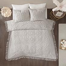 Madison Park Laetitia Tufted Chenille Medallion Coverlet Set - K/Cal K