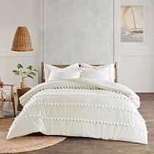 Madison Park Leona 3-Piece Pompom Cotton Comforter Set - King/Cal King