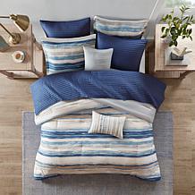 Madison Park Marina 8-pc Seersucker Comforter/Coverlet Set - K/Cal K