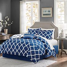 Madison Park Essentials Reversible Comforter and Sheet Set - Navy