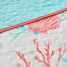 Madison Park Pebble Beach 6pc Coral Coverlet Set - F/Q