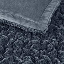 Madison Park Ruched Fur Throw 50" x 60"