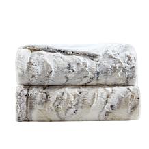 Madison Park Sachi Oversized Faux Fur Throw 60"x70" -  Grey