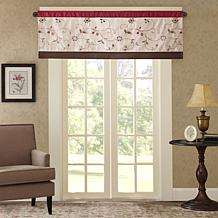 Madison Park Serene Embroidered Valance - Red - 50"x18"