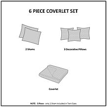 Madison Park Tangiers 6-pc Reversible Coverlet Set- Orange, Full/Queen
