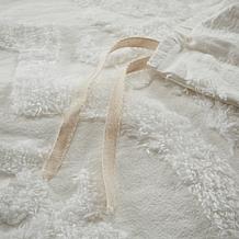 Madison Park Viola 3pc Cotton Chenille Damask Duvet Cover Set - F/Q