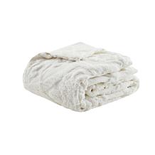 Madison Park Viola 3pc Cotton Chenille Damask Duvet Cover Set - F/Q