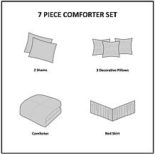 Madison Park Walter 7pc Printed Seersucker Comforter Set - King