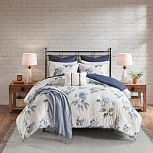 Madison Park Zennia 7-pc Seersucker Comforter Set w Blanket Full/Queen