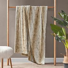Madison Park Zuri Oversized Faux Fur Throw 60"x70" -  Sand