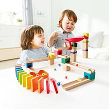 Marble Run Crazy Rollers Wood Building Racetrack, 50 Pieces