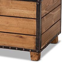Marelli Faux Leather Upholstered Storage Trunk Ottoman 2-Piece Set