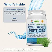 Marine and Free Range Collagen Peptides with MSM - 120 Servings
