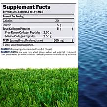 Marine and Free Range Collagen Peptides with MSM - 30 Servings