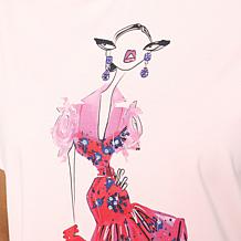 Mark & James by Badgley Mischka Embellished Printed T-Shirt