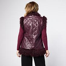 Mark & James by Badgley Mischka Quilted Faux Leather Vest