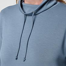 MarlaWynne Drawstring Collar Turtleneck Top