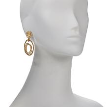 MarlaWynne Hammered Open Freeform Circle Drop Earrings