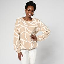 WynneLayers Plush Ottoman Knit Half Zip Top | HSN