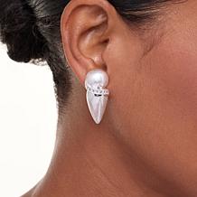 MarlaWynne Teardrop-Shaped CZ Stud Earrings