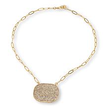 Marlyn by Marlyn Schiff Pavé Disc Necklace