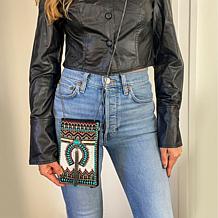 Mary Frances Hand-Beaded Crossbody Phone Bag