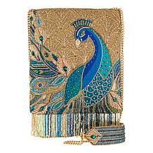 Mary Frances Peacock Hand-beaded Crossbody Handbag