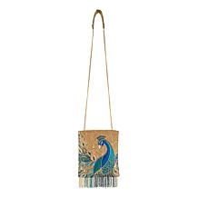 Mary Frances Peacock Hand-beaded Crossbody Handbag