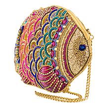 Mary Frances Rainbow Fish Hand-Beaded Crossbody Handbag