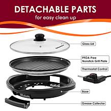 Maxi-Matic Elite Gourmet 11" Electric Indoor Grill w/ Tempered Lid