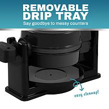 Maxi-Matic Elite Gourmet Flip Belgian 1.25" Waffle Maker, Black