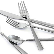 MegaChef Cravat 20 Piece Flatware Utensil Set, Stainless Steel Silv...