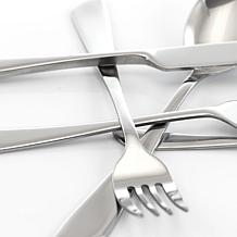 MegaChef Gibbous 20 Piece Flatware Utensil Set, Stainless Steel Sil...
