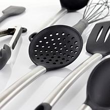 MegaChef Gray Silicone and Stainless Steel Cooking Utensils, Set of 14