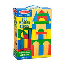 Melissa & Doug 100 Wood Blocks Set